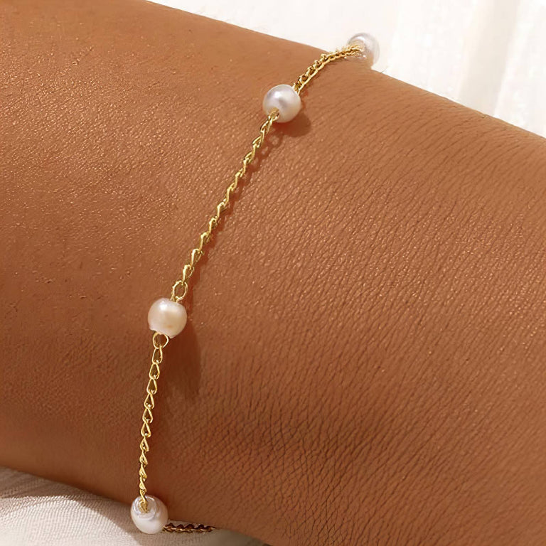 Pearl Thread Bracelet - 18K Gold Plated (Pre-Order)