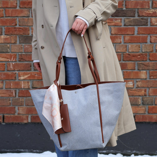 Soleil Bag | Sea Smoke with Silver Hardware