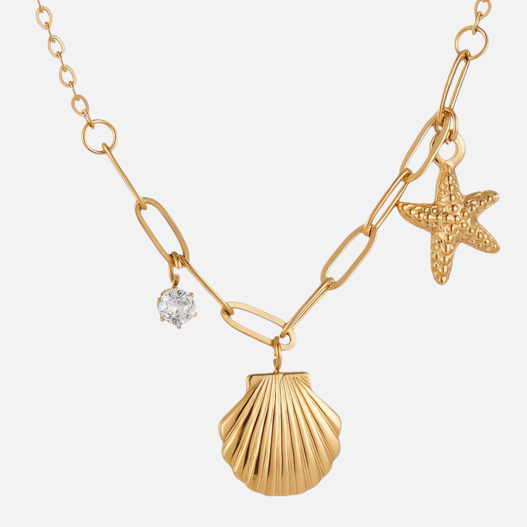 Sea Charm Necklace - 18K Gold Plated (Pre-Order)