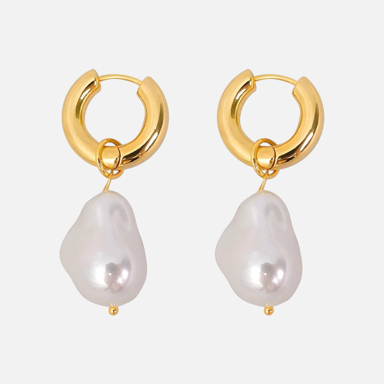 Classic Pearl Earrings - 18K Gold Plated (Pre-Order)
