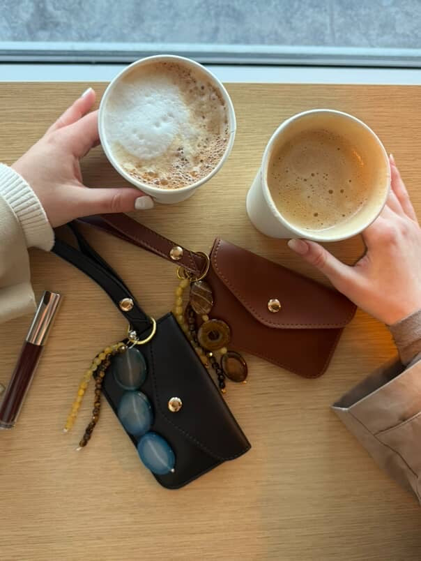 Soleil Card Holder & Charm - Brown