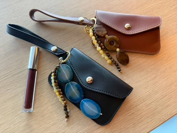 Soleil Card Holder & Charm - Black