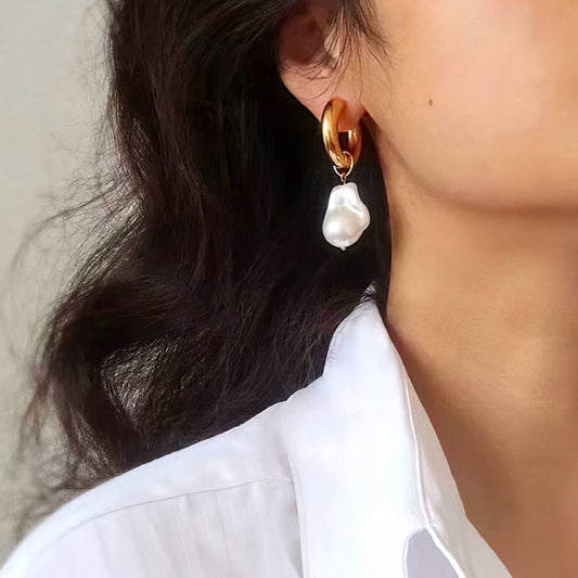 Classic Pearl Earrings - 18K Gold Plated (Pre-Order)