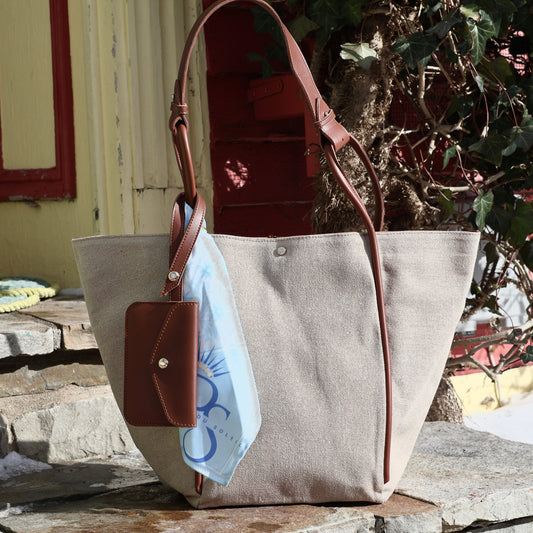 Soleil Bag | Champagne Sand with Bronze Hardware