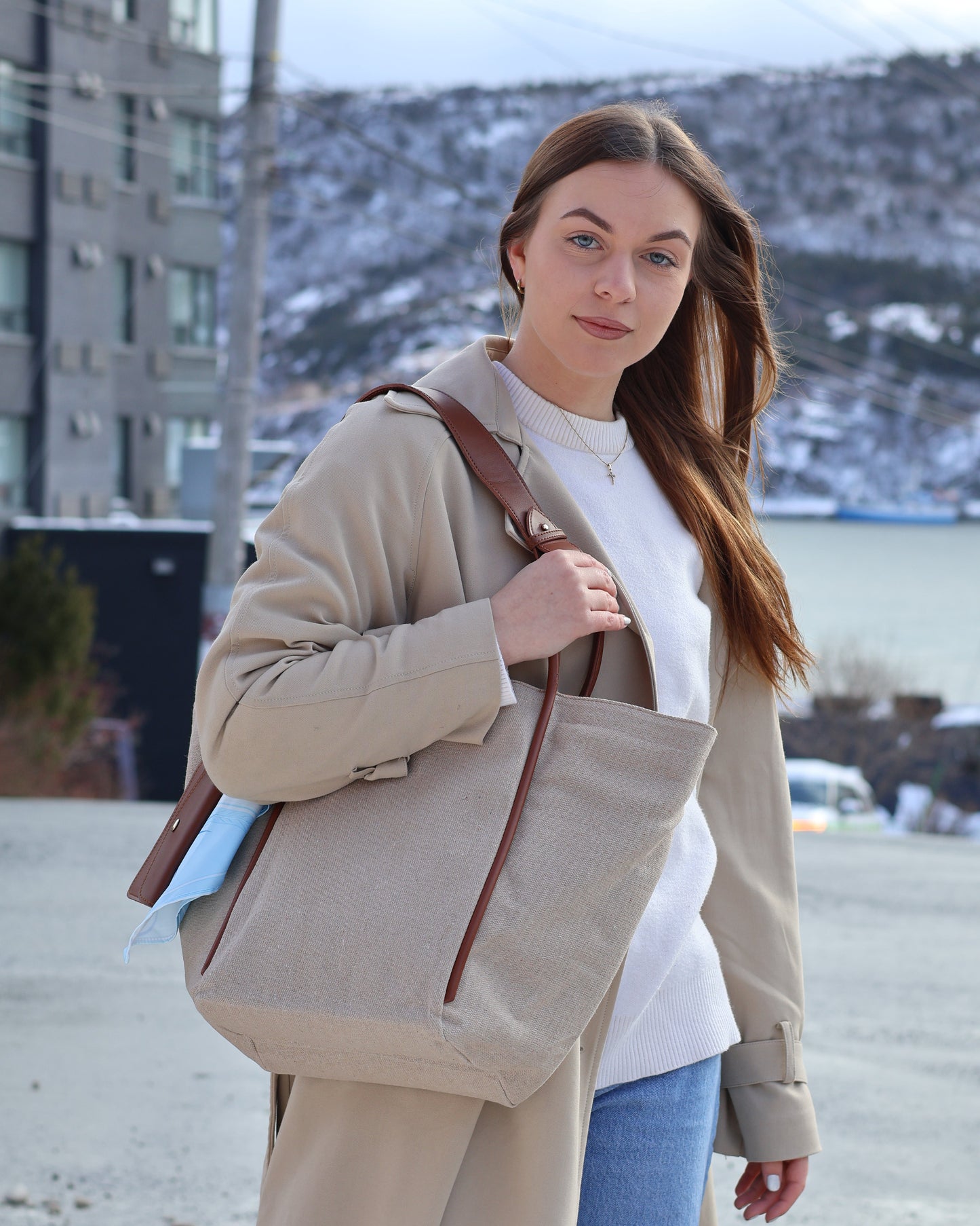Soleil Bag | Champagne Sand with Bronze Hardware