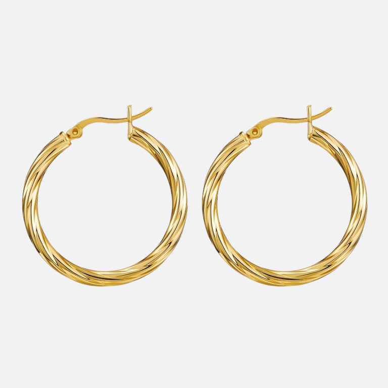 Spiral Hoops Earrings - 18K Gold Plated (Pre-Order)