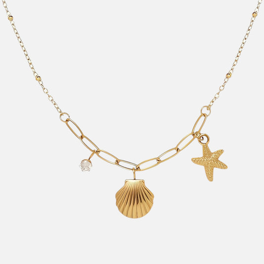 Sea Charm Necklace - 18K Gold Plated (Pre-Order)